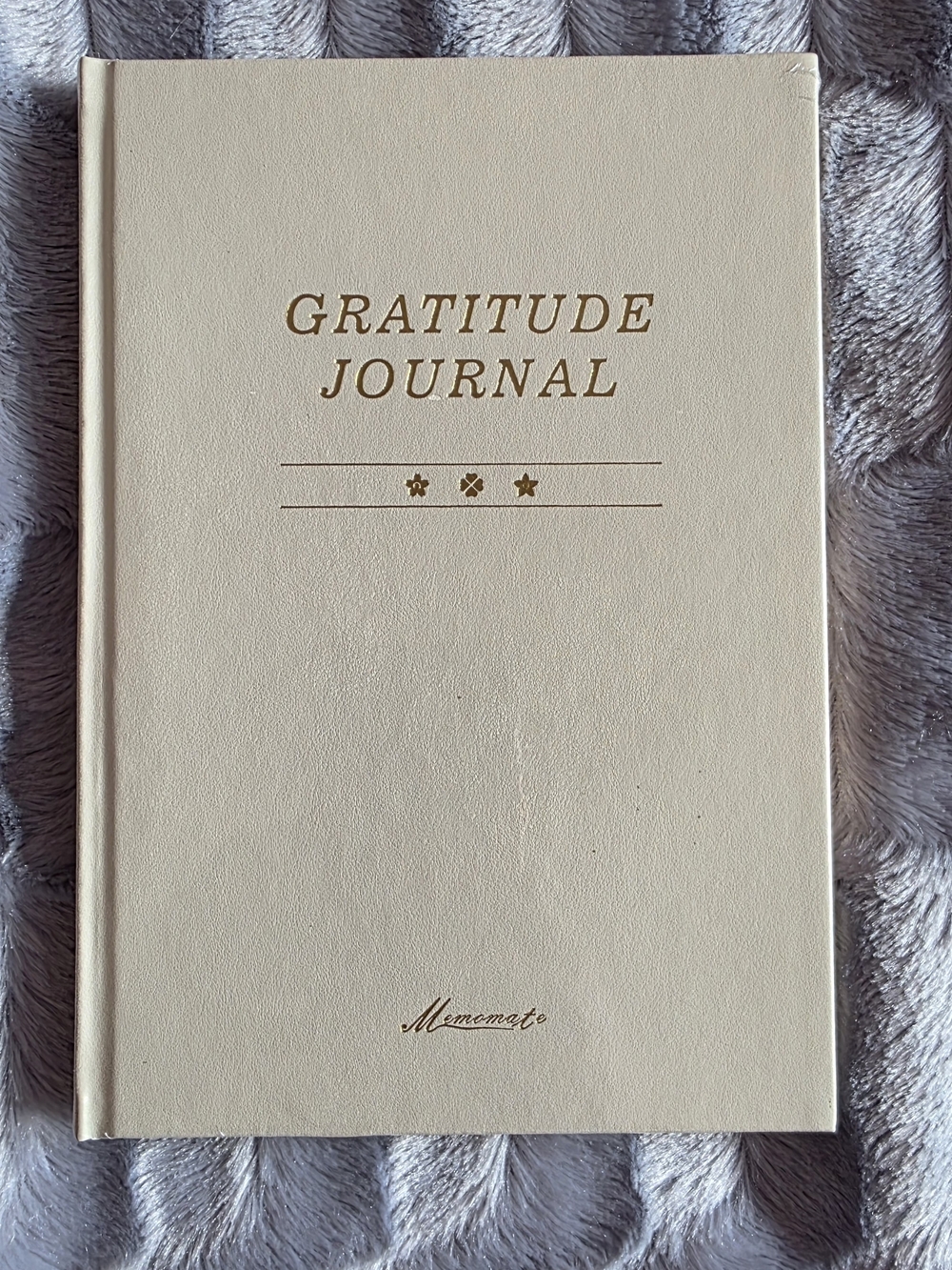 Memomate Gratitude Journal - Cream Cover with Gold Foil